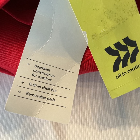 All in Motion Women S Seamless Red Bodysuit Built-In Shelf Bra Active Skinny Leg - Picture 7 of 9